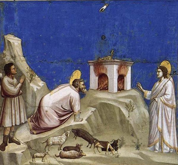 GIOTTO di Bondone Joachim-s Sacrificial Offering china oil painting image